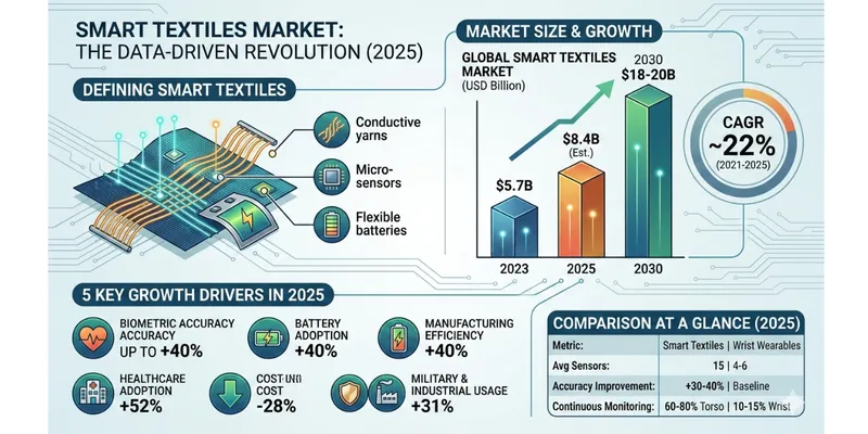 Smart Textiles for Wearable Technology Market: 30–45% Accuracy Gains &  $20B Forecast by 2030 
